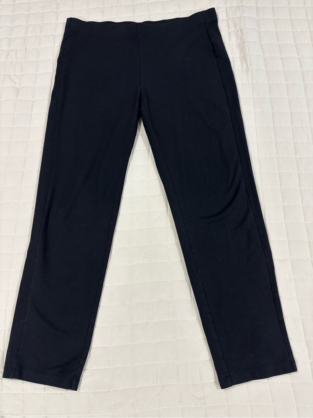 Pure Jill J. Jill Pima Cotton French Terry Slim-Leg Pants Black Size Large